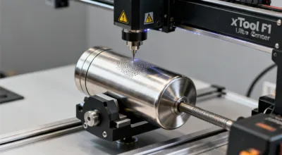 Rotary engraving on cylindrical objects